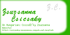 zsuzsanna csicsaky business card